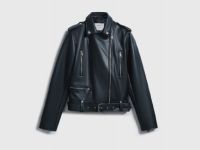 Куртка-косуха из искусственной кожи, Черный