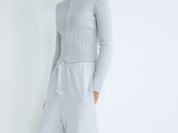 Кардиган на молнии для девочек, Серый