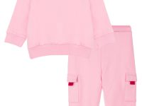 Комплект детский трикотажный для девочек: толстовка, брюки