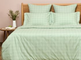 Постельное белье полукомплект Quadretti, зеленое