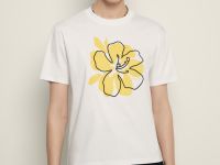 Футболка из мерсеризованного хлопка с принтом