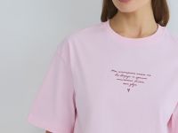 Футболка с принтом, Розовый