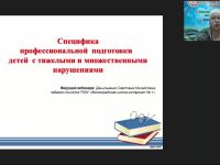 Международный вебинар «Специфика профессиональной подготовки детей с тяжелыми и множественными нарушениями»