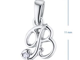 Подвеска из серебра с бриллиантом э0601пд04201230