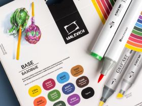 Набор маркеров спиртовых Малевичъ "GrafArt Brush" Базовый 12 цветов