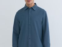 Рубашка из хлопка, Голубой