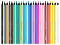 Набор карандашей цветных Berlingo "SuperSoft. Blackwood" 24цв ., черное дерево, заточен., картон, ев