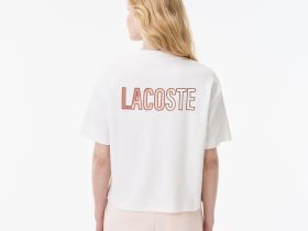 Женская футболка Lacoste из хлопка