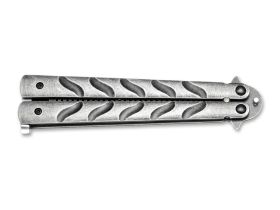 Тренировочный складной нож балисонг - расческа Boker Balicomb, сталь 420, рукоять нержавеющая сталь
