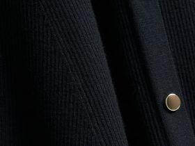 Вязаное платье мини, Черный