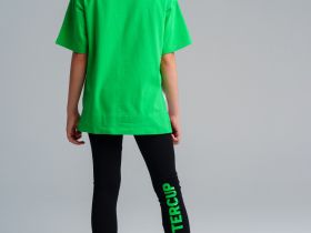 Комплект трикотажный для девочек: фуфайка (футболка), брюки (легинсы)