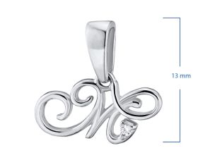 Подвеска из серебра с бриллиантом э0601пд04201234