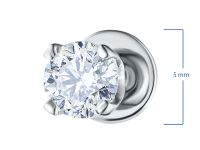 Пусеты из белого золота с бриллиантами э4701пс11102400