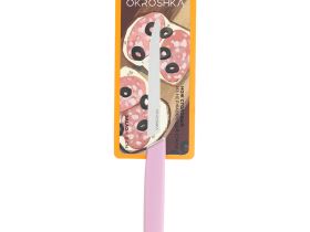 Нож кухонный cтоловый Okroshka Salad 11 см, сталь 5cr15mov, рукоять пластик, розовый