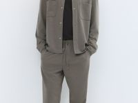 Рубашка из плотного трикотажа, Коричневый