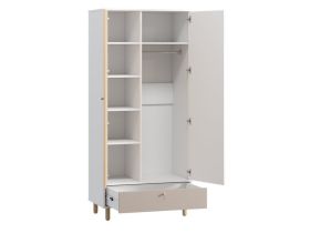 Распашной шкаф Дикинс 2-85x190 Береза/Латте