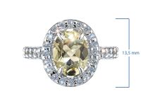 Кольцо из серебра с цитрином э0673кц04250366
