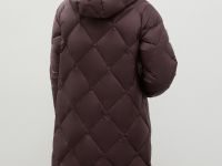 Стеганое пуховое пальто с капюшоном