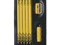 Набор чернографитных карандашей Acmeliae "For exam" 10 шт, 2B, с держателем-ластиком и точилкой