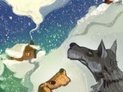 Жили-были пёс и волк