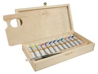 Набор масла "Ладога" 12 цв*18 мл в деревянной коробке