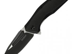 Полуавтоматический складной нож Kershaw Flourish, сталь 8Cr13MoV, рукоять G10/карбон, черный