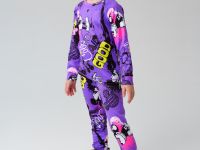 Термокомплект трикот. для девочек: фуфайка (футболка) с длин. рук, брюки для эпизод. использования