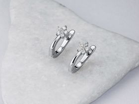 Серьги из белого золота с бриллиантами э0901сг12191140