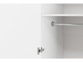 Распашной шкаф Изи 3-130x220 Белый/Розовый