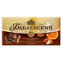 Шоколад Бабаевский с апельсиновыми кусочками и миндалём, 75 гр.