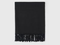 Шарф с бахромой, Черный