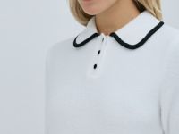 Джемпер-поло с коротким рукавом, Белый