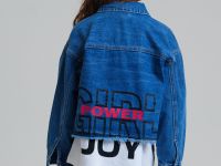 Куртка текстильная джинсовая для девочек