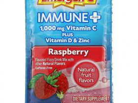 Emergen-C, Immune +, малина, 1000 мг, 30 пакетиков по 9,2 г (0,32 унции)