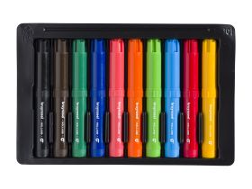 Набор фломастеров Bruynzeel "Big point" 10 цв, утолщенные