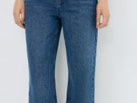 Широкие джинсы с высокой посадкой, Синий