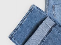 Широкие джинсы с ремнём, Синий