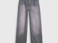 Свободные джинсы со средней посадкой, Серый