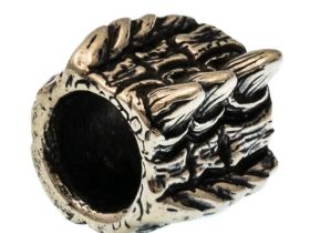 Бусина для темляка Хребет дракона, мельхиор