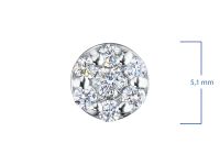 Подвеска из белого золота с бриллиантами э4701пд04152800