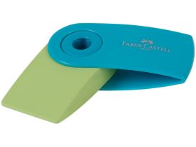 Ластик Faber-Castell "Sleeve Mini" 54*25*13 мм, прямоуг., пласт футляр, ассорти (тренд цвета)