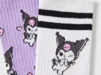 Носки в рубчик с принтом Kuromi 2 пары Глория Джинс