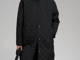 Стеганое пальто с искусственным утеплителем