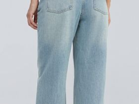 Широкие джинсы с высокой посадкой, Голубой