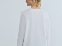 Базовый лонгслив из хлопка, Белый