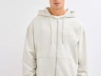 Толстовка на молнии с аппликацией, Белый