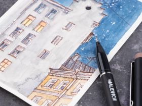 Набор цветных капиллярных ручек Малевичъ "GrafArt PRO", базовый, 6 шт
