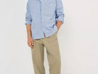 Рубашка в полоску, Синий