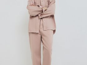 Джинсы Balloon с высокой посадкой, Розовый