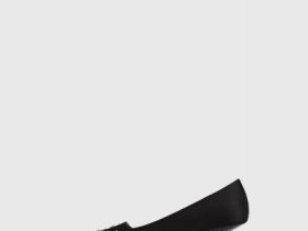 Сатиновые туфли-лодочки со стразами, Черный